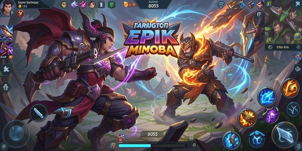 Gameplay seru 8055 dengan aksi tim yang dinamis.