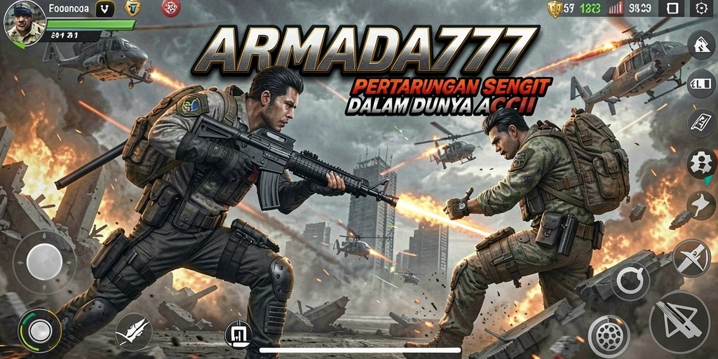 Tangkapan layar dari pertempuran aksi mendebarkan di ARMADA777.