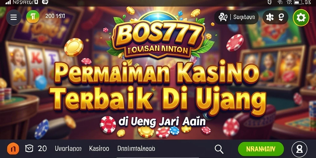 Screenshot utama BOS777 menampilkan gameplay kasino yang seru dan interaktif.