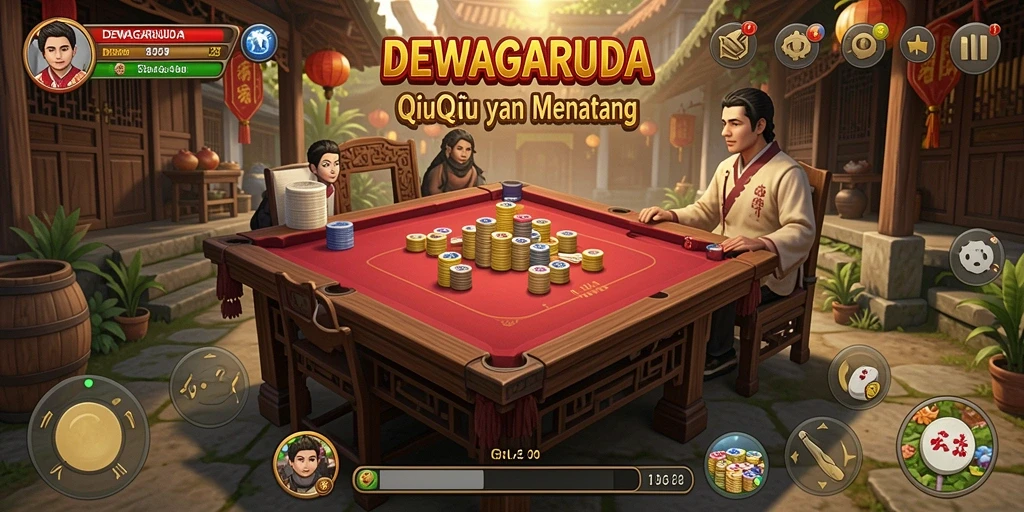 Tampilan gameplay QiuQiu yang mengasyikkan di DEWAGARUDA.