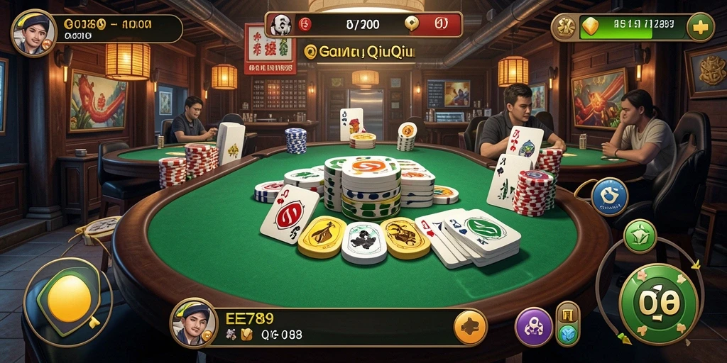 Tangkapan layar gameplay QiuQiu yang menegangkan di EE789.