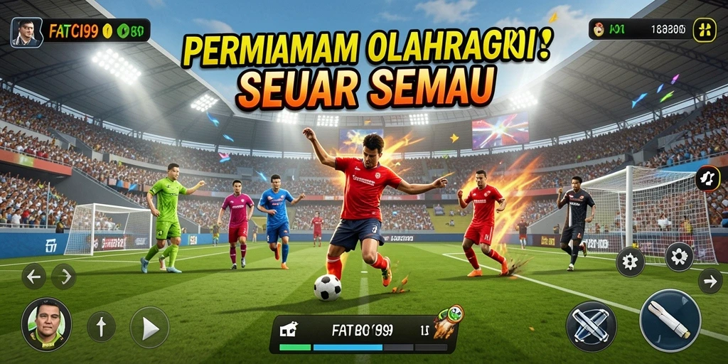 Tampilan gameplay menarik dari FATCI99 yang penuh aksi olahraga.