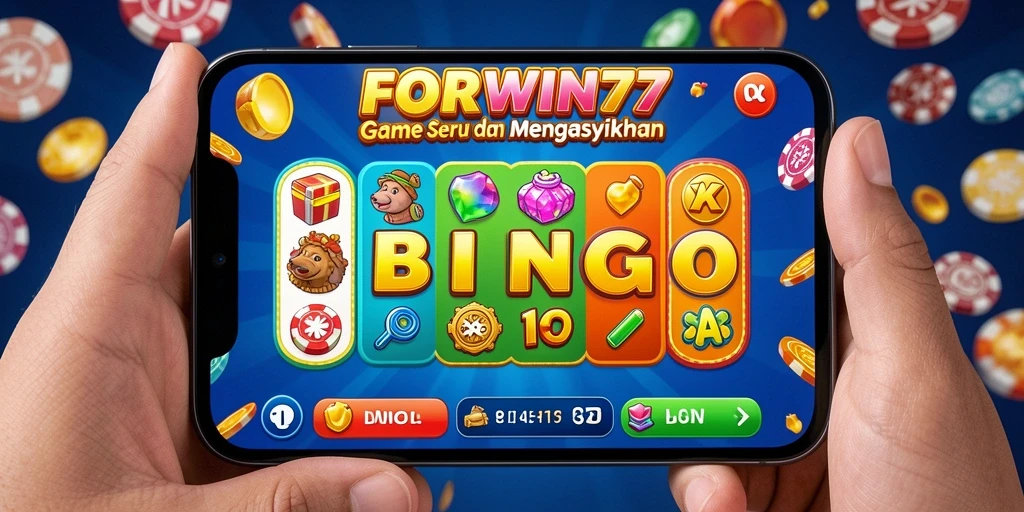 Tampilan gameplay seru dalam aplikasi FORWIN77 Bingo.