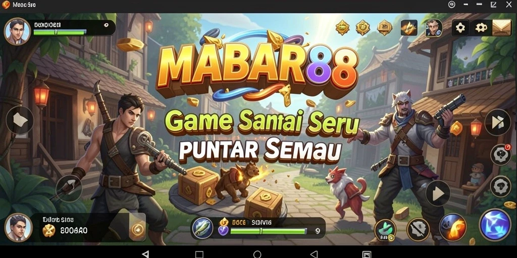 Tampilan gameplay MABAR88 yang seru dan penuh warna.