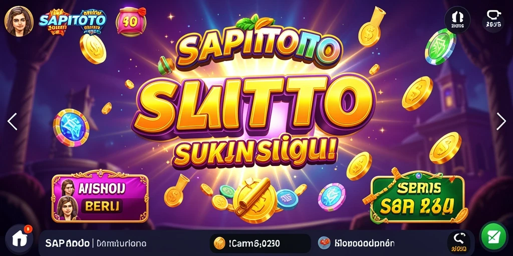 Screenshot utama SAPITOTO menampilkan permainan slot yang menarik dengan grafis yang memukau.