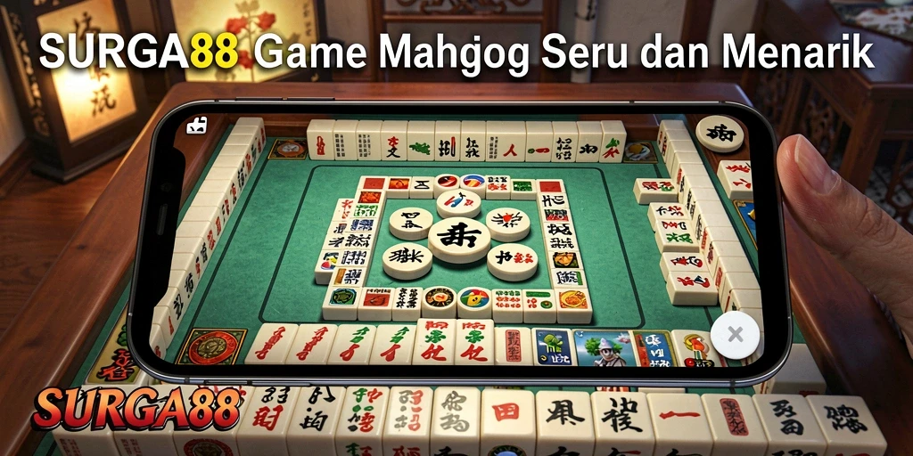 Tampilan menarik dari gameplay Mahjong di SURGA88.