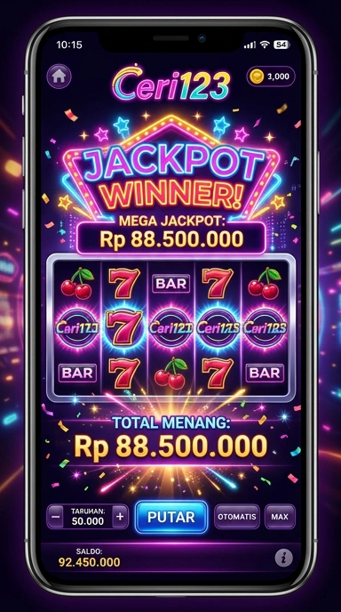 Tampilan interface pengguna aplikasi ceri123 yang ramah.